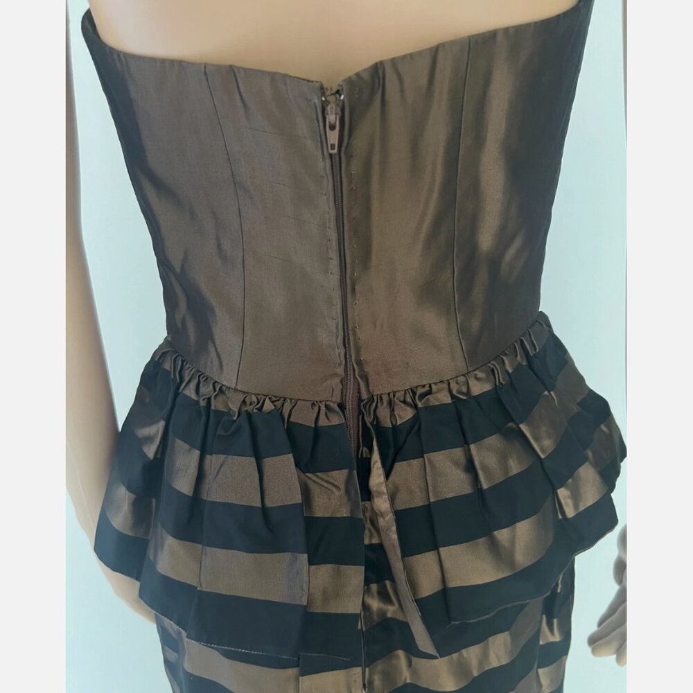 Vintage ISABELLE ALLARD chocolate dress with bows, size 40 🎀✨ - Picture 7 of 14